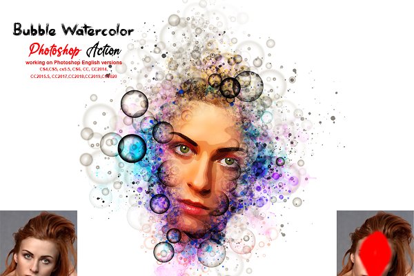 Download Bubble Watercolor Photoshop Action