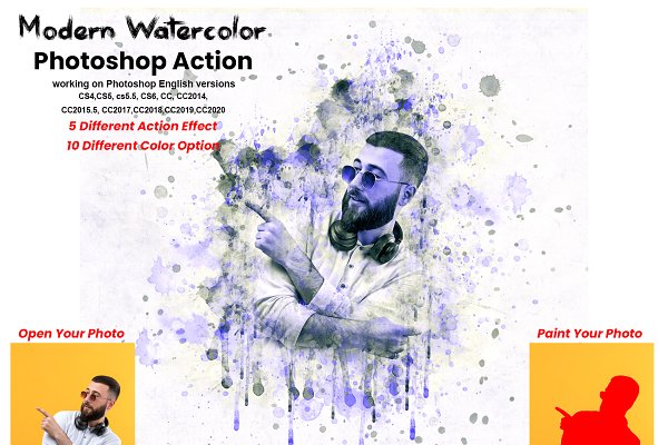Download Modern Watercolor Photoshop Action