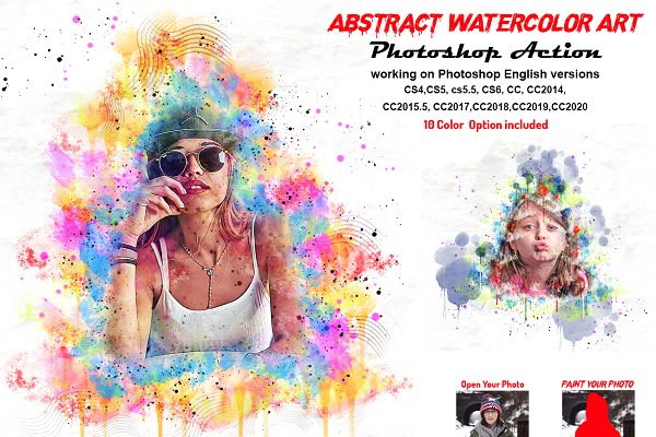Download Abstract Watercolor Art PS Action