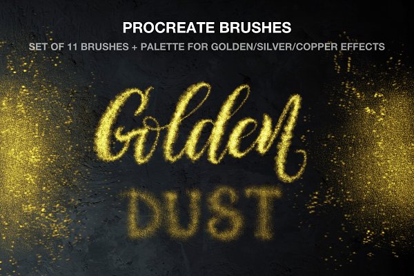 Download Golden Dust Procreate brushes