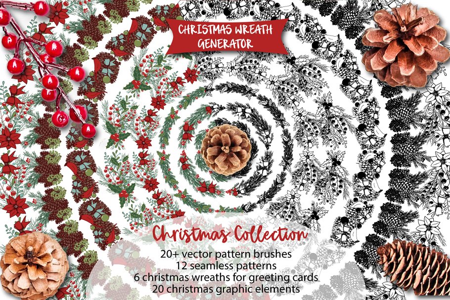Download Christmas wreath generator