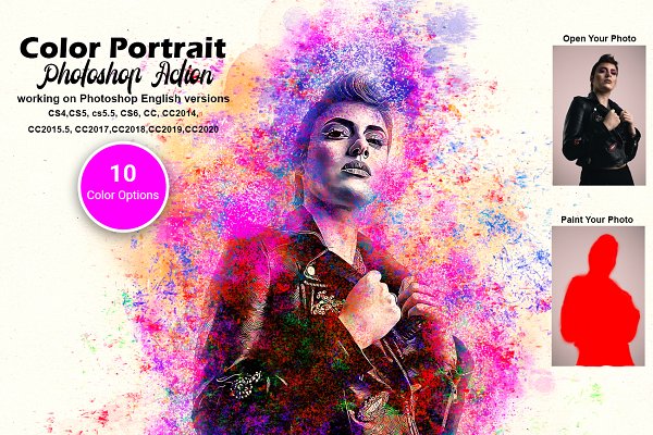 Download Color Portrait Photoshop Action