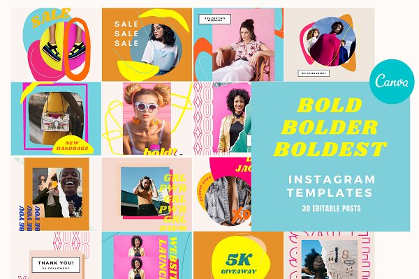Download Bold Instagram Templates Canva
