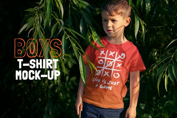 Download Boys T-shirt Mock-up