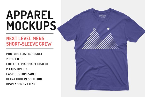 Download Mens Short Sleeve T-shirt Mockups