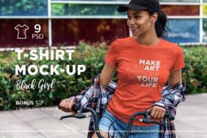 Download T-Shirt Mock-Up Black Girl
