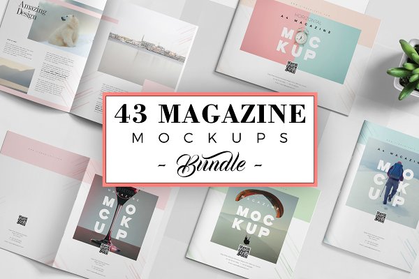 Download 43 Magazine Mockups Bundle