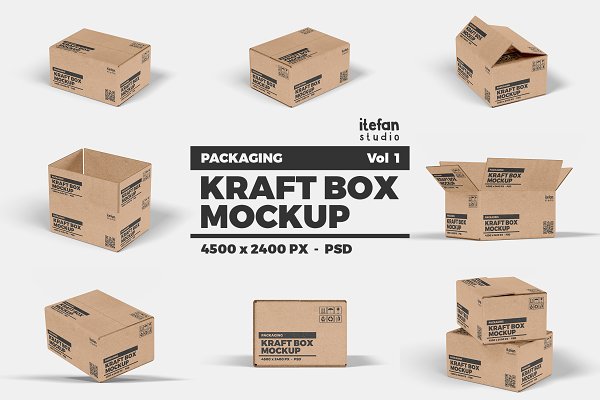 Download Kraft Box Mockup - Packaging Vol 1