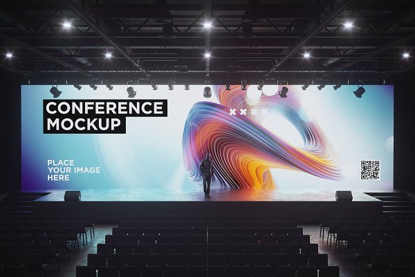 Download Conference Hall Screen Mockup