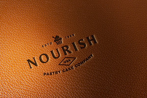 Download Leather Branding logo Mockups