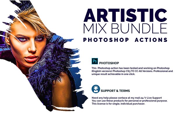Download Artistic Mix Bundle Photoshop Action