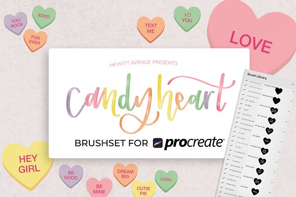 Download Procreate Candy Hearts