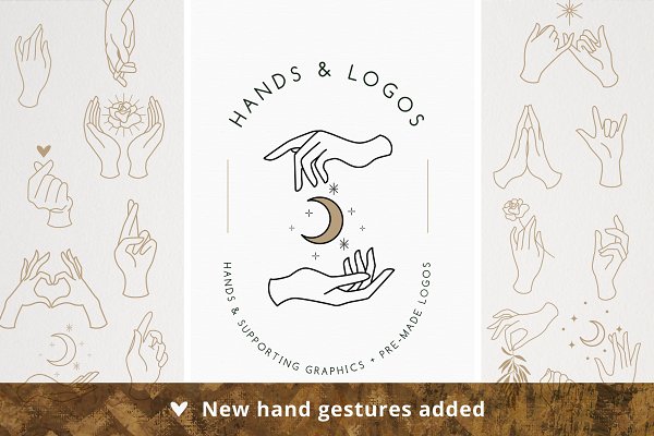 Download 20 Hands & Logo Templates