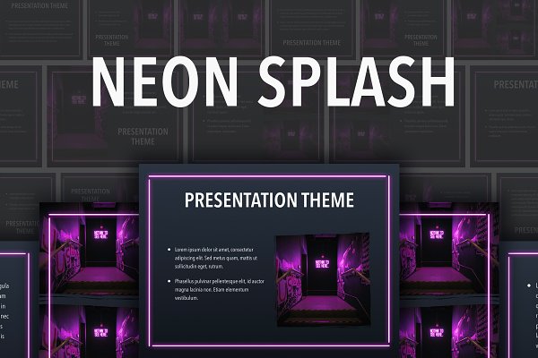 Download Neon Splash PowerPoint Theme