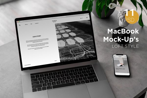 Download MacBook Pro Mock-Up Loft Style