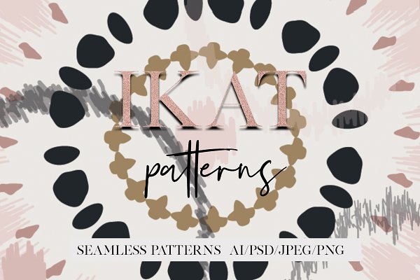 Download Ikat Seamless Patterns