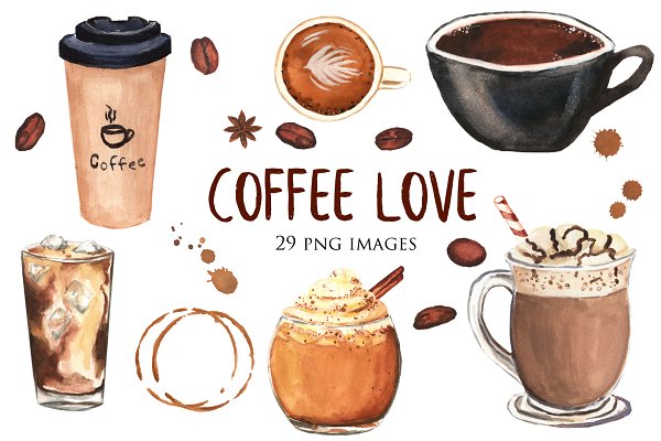 Download Coffee Illustrations Watercolor