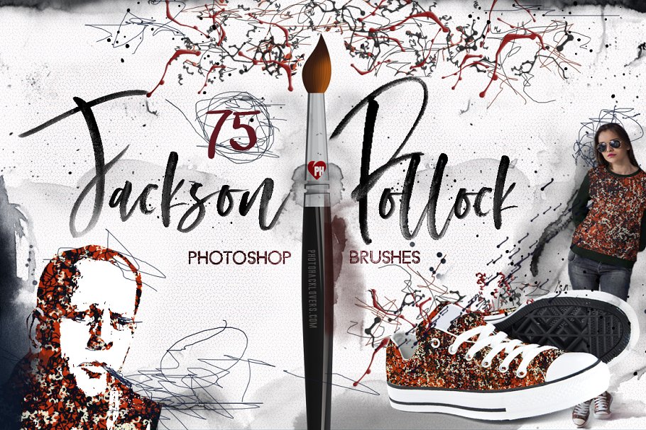 Download 75 Jackson Pollock Photoshop Brushes