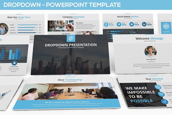 Download Dropdown Powerpoint Presentation
