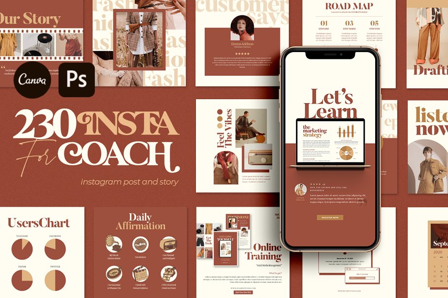 Download Instagram Creator For Coach CANVA PS