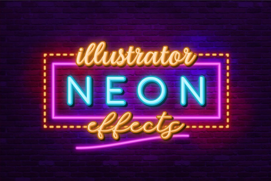 Download Neon Sign-Illustrator Effects
