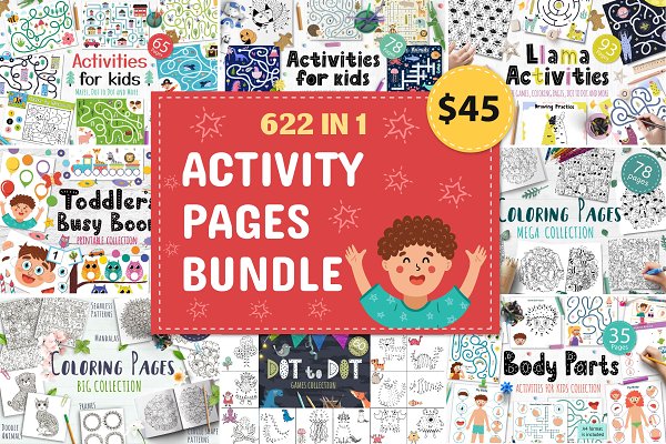 Download ACTIVITY PAGES BUNDLE: 622 in 1