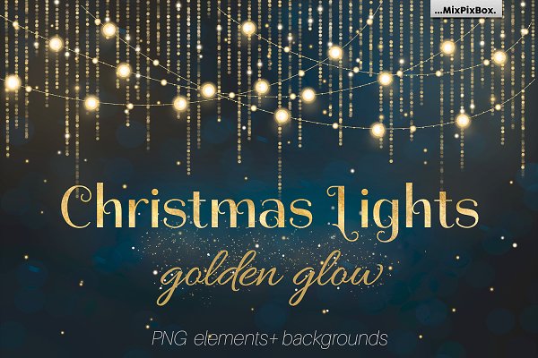 Download Christmas Lights Golden Glow