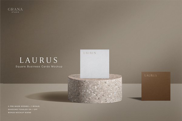 Download Laurus - Square Cards Mockups