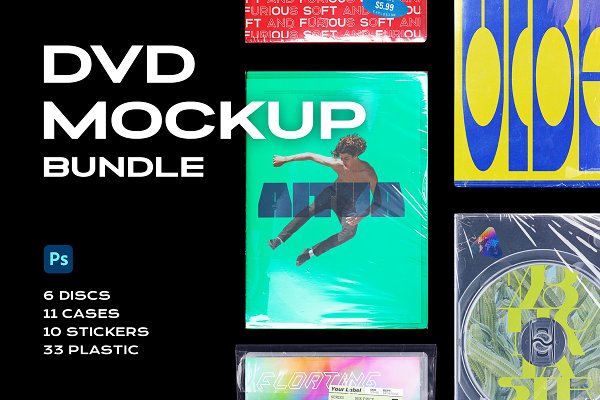 Download DVD Case Mockup Template Bundle Disc