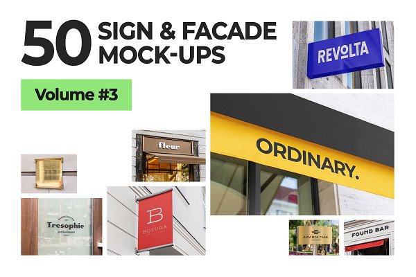 Download 50 sign facade logo mockup bundle 3