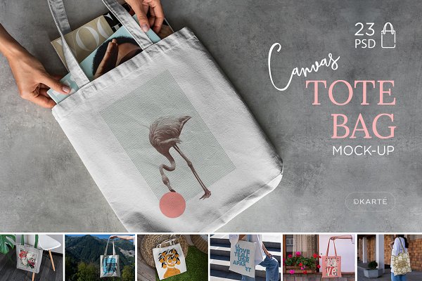 Download Canvas Tote Bag Mock-Up Lifestyle