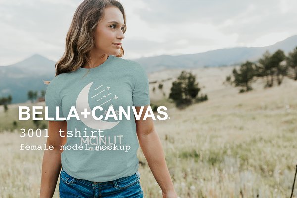 Download Women's Bella Canvas T-shirt Mockup