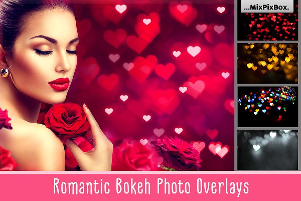 Download Romantic Bokeh Photo Overlays