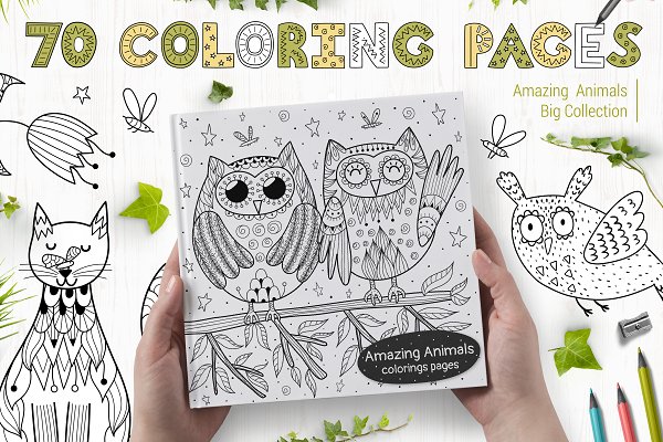 Download 70 Coloring Pages: Amazing Animals