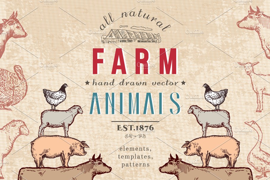 Download Farm animals collection