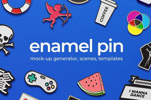 Download Enamel Pin Mockup Logo Bundle