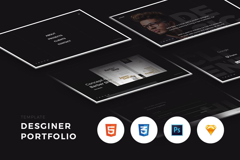 Download Designer Portfolio (HTML/CSS)