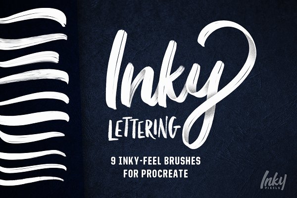 Download Inky Lettering Procreate Brushes
