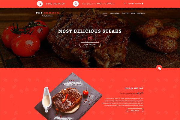 Download Steak House — HTML5 Template
