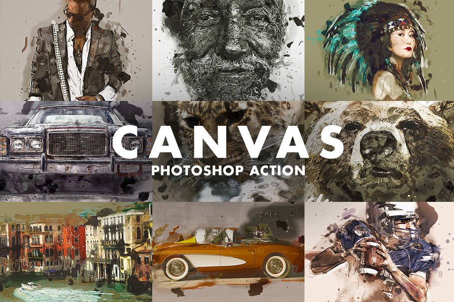 Download Canvas Photoshop Action