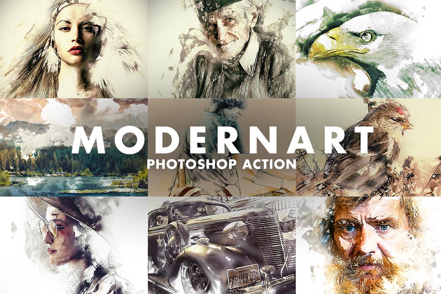 Download ModernArt Photoshop Action