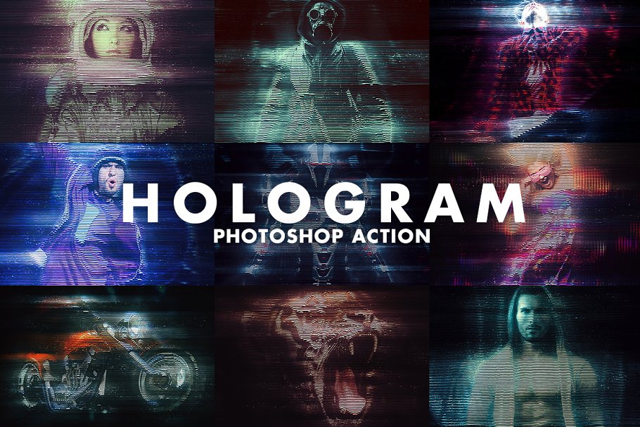 Download Hologram Photoshop Action