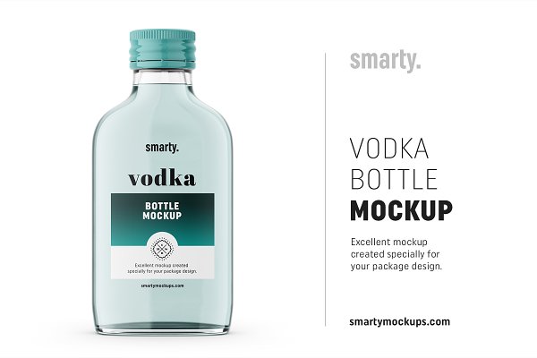 Download Small vodka bottle mockup