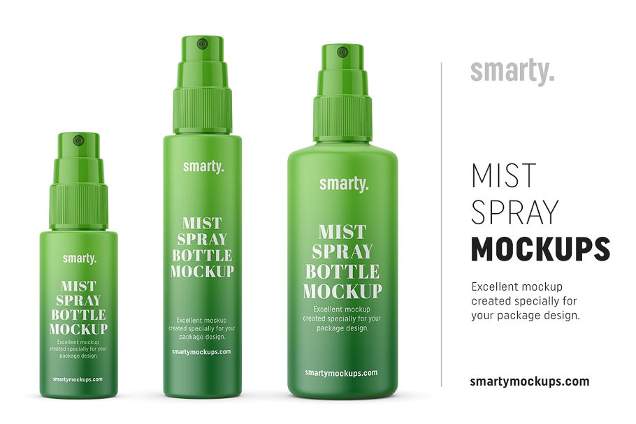Download Mist Spray Bottles Mockup