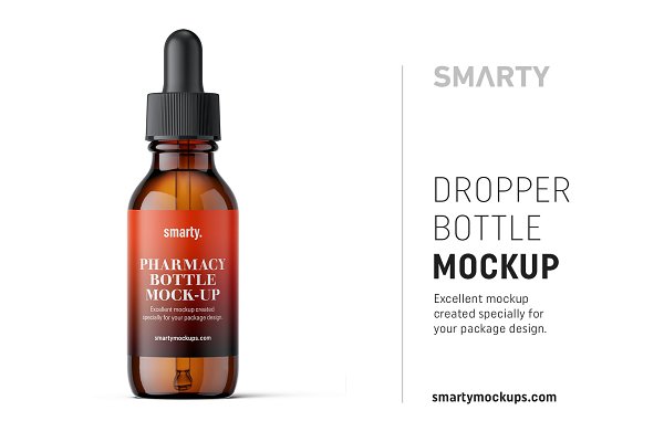 Download Amber dropper bottle mockup 30ml