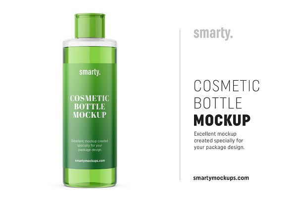 Download Transparent cosmetic bottle mockup