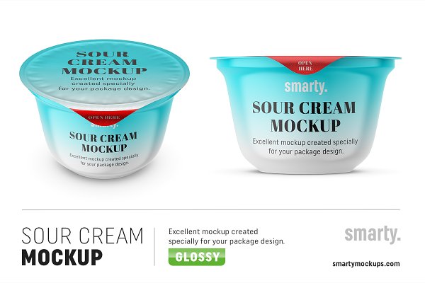 Download Sour Cream Jar Mockup