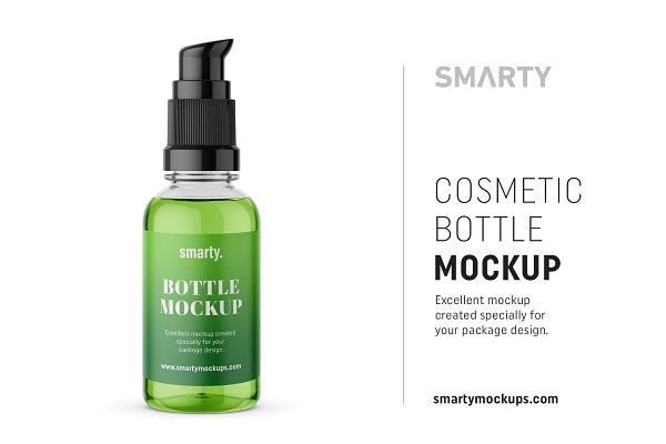 Download Cosmetic pump bottle mockup