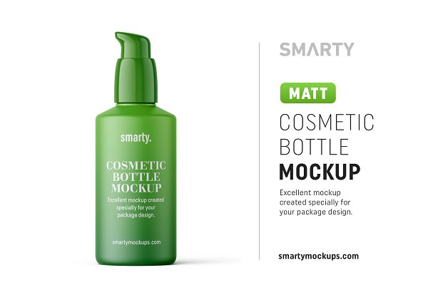 Download Matt cosmetic bottle mockup