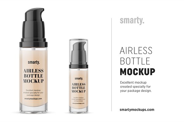 Download Cosmetic airless bottle mockup